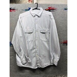 Vintage 90s striped long sleeve button shirt Large surfer skater M
